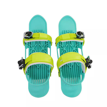 Mini Ski Boots in green black color, lightweight and durable for winter sports