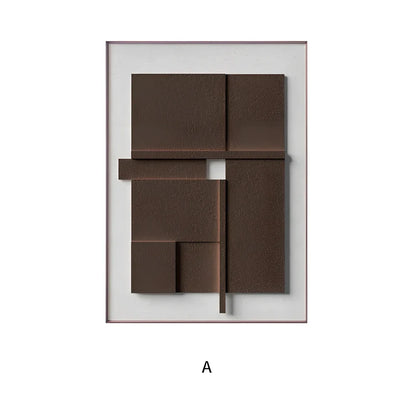 Geometric abstract canvas painting on knotless pine wood frame in modern style with spray-painted patterns