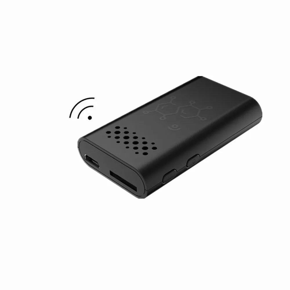 Black indoor WiFi security camera with 1080p HD video for home monitoring and baby monitoring