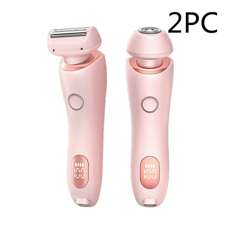 Cordless women's electric shaver with specialized square foil head and hypoallergenic blades for smooth, hair-free skin