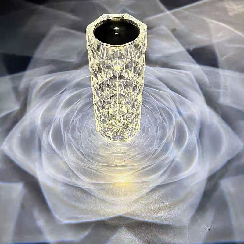 Rose Light and Shadow Projector with mesmerizing 3D rose-petal display, premium acrylic construction, and customizable brightness and color settings