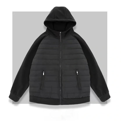 Casual cotton coat in solid colour with round hem and loose fit design