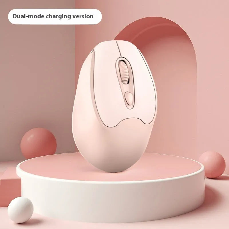 Dual-mode Bluetooth wireless mouse in multiple colours with quiet click operation