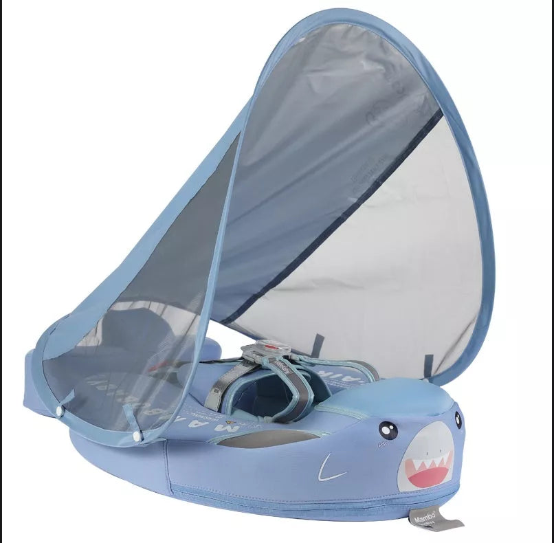 Baby Swimming Ring Floats with UPF 50+ sunshade for safe outdoor swimming