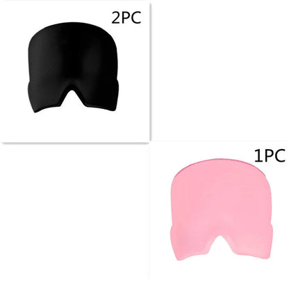 Soothing ice gel eye mask with elastic cloth design for headache and eye strain relief