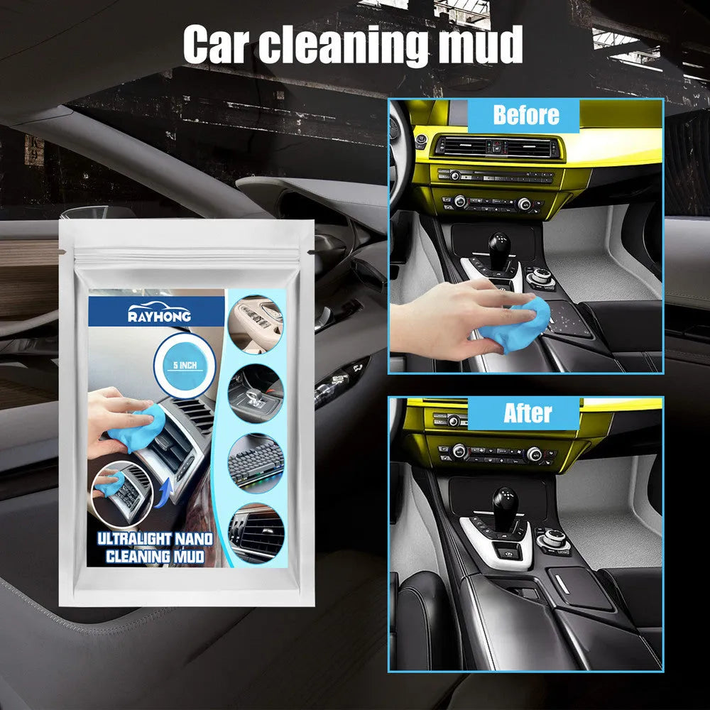 20g reusable car interior gap cleaning mud for dust removal from vents and electronics, 15cm by 10cm size