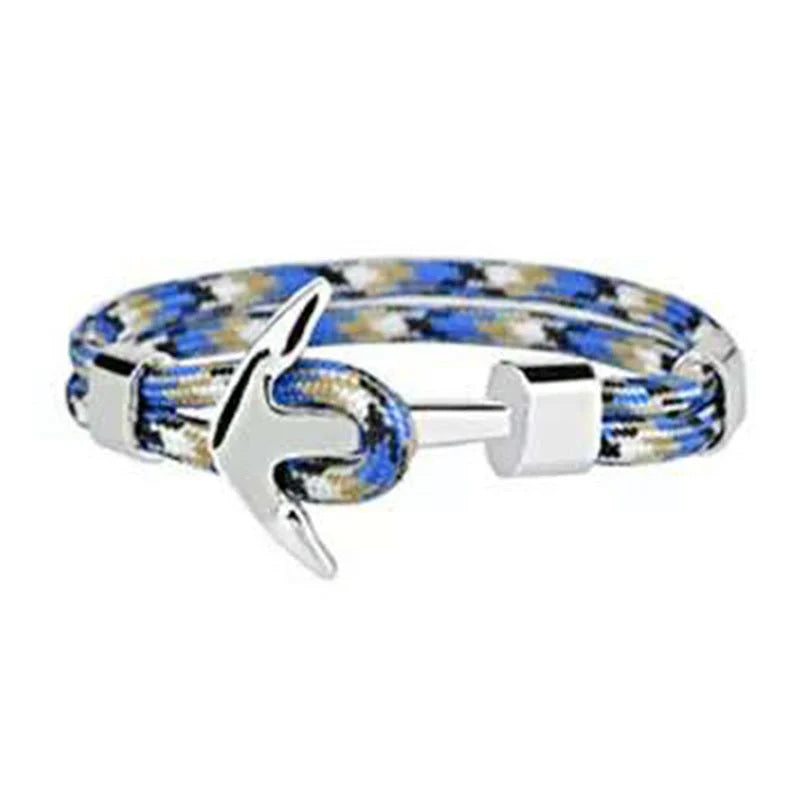 Unisex Pirate Anchor Bracelet with detailed nautical design, perfect for sea lovers and fashion enthusiasts.
