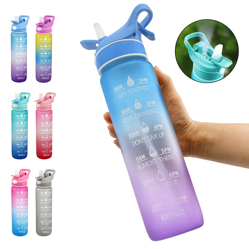Innovative Straw Sports Water Bottle with Convenient One-Touch Opening