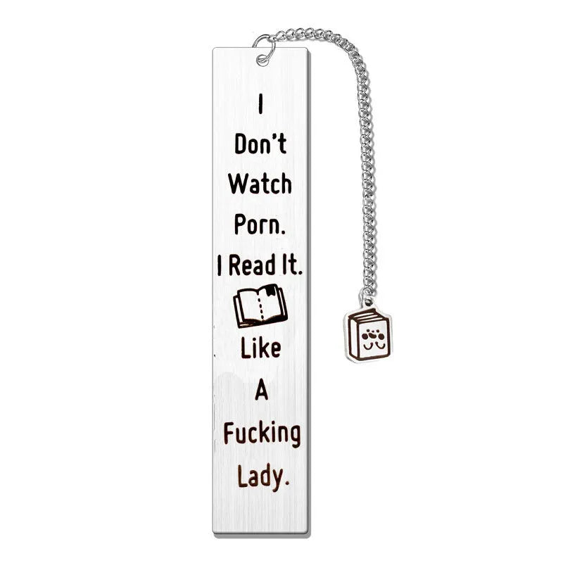 Stainless steel bookmark with tassel, 13cm long, showing metal construction and colour options