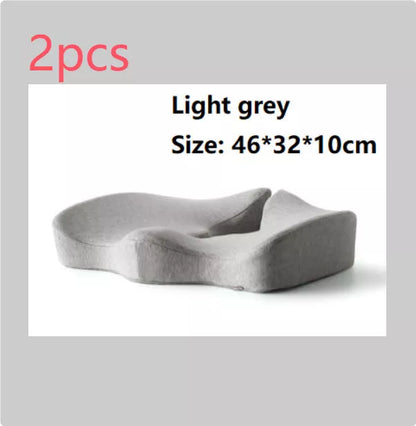 Memory foam seat cushion with non-slip bottom for office and car use