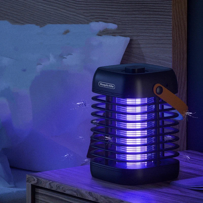 Rubik's Cube Mosquito Killer Lamp in yellow and black with USB charging