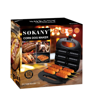 Black sausage machine with automatic temperature control dial and 750W motor for home meat processing