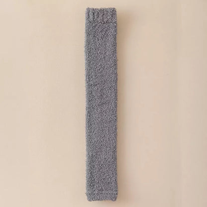 Winter warm plush socks for women with dual-purpose heel and knee protection