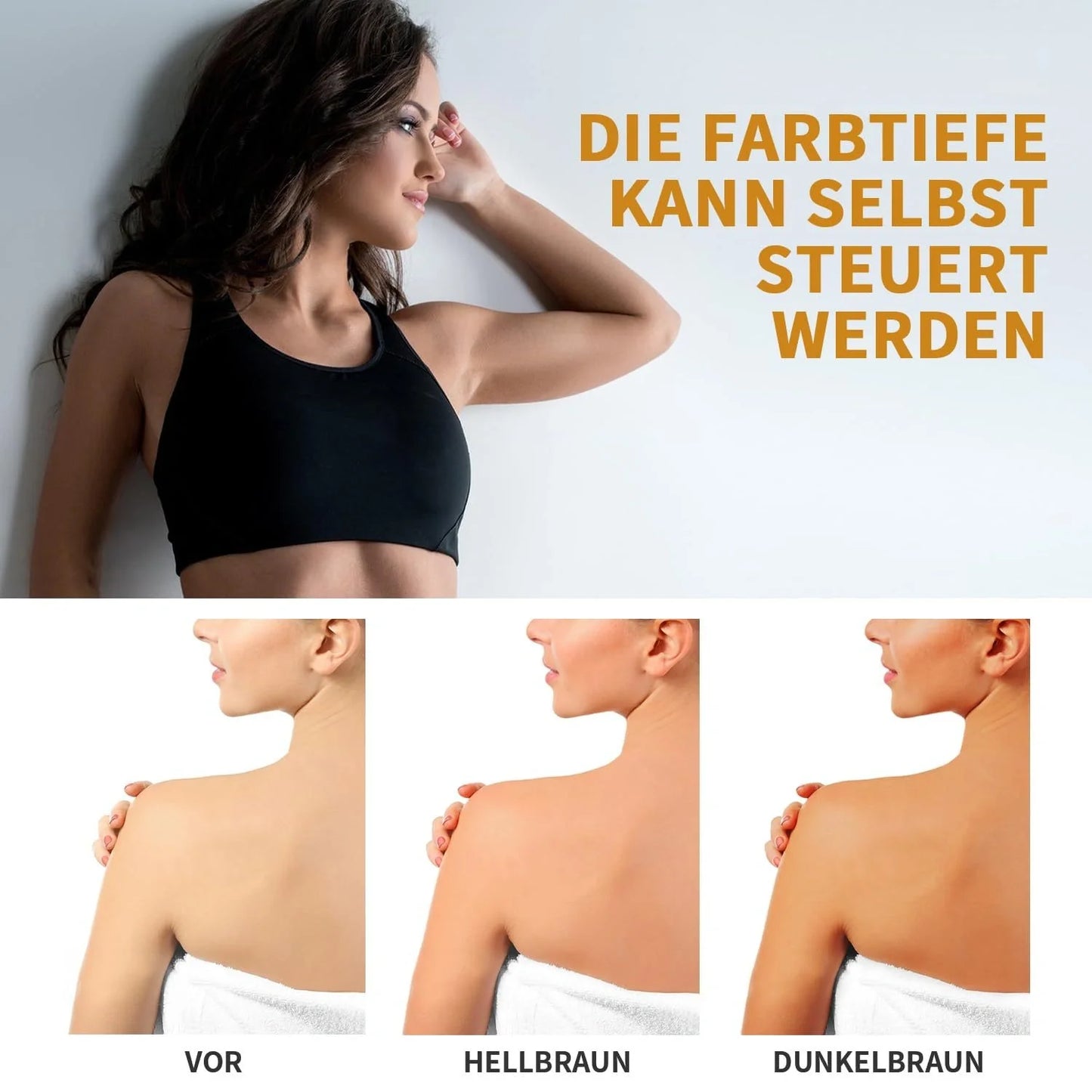 Nourishing suntan cream with nourishing ingredients for an even, radiant skin tone