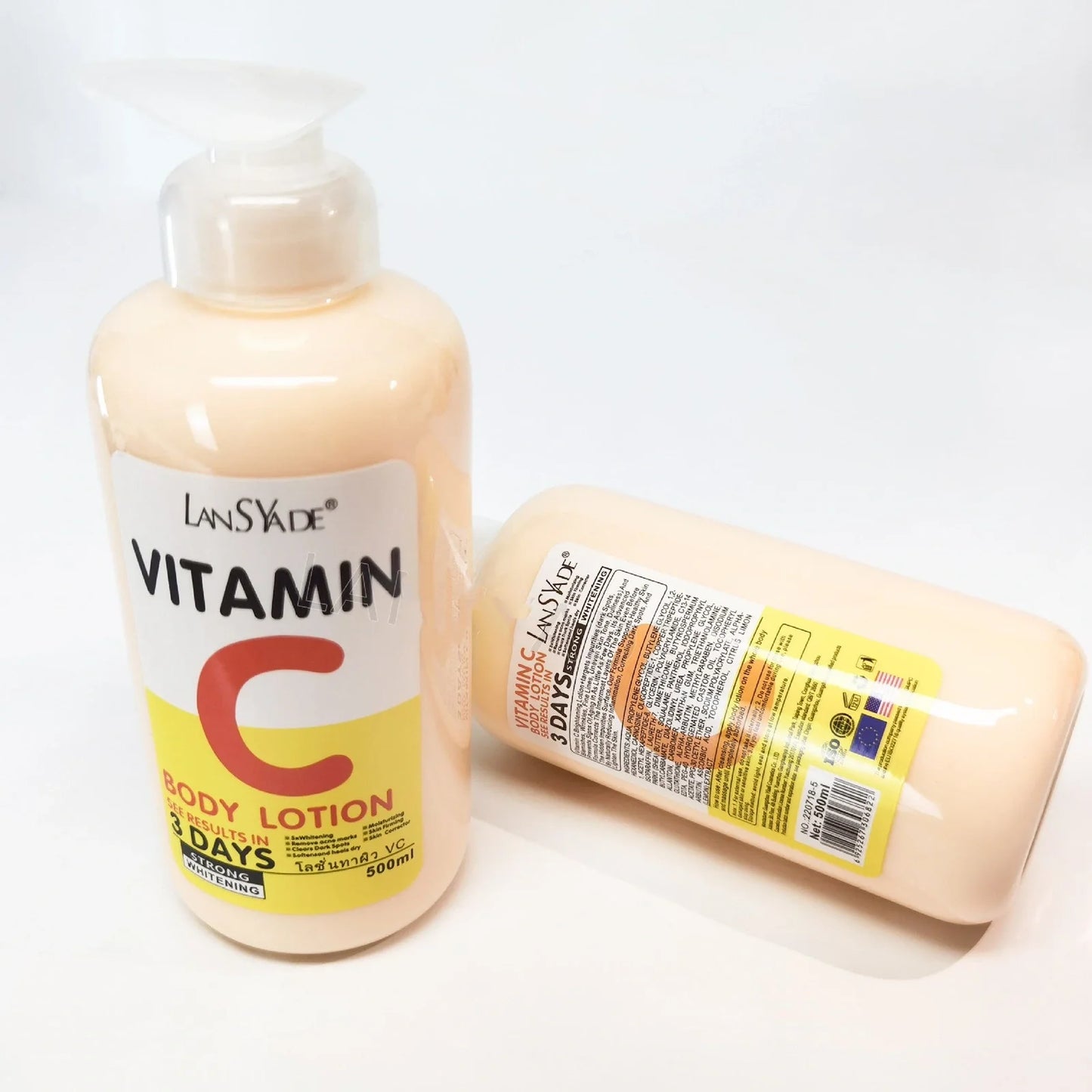 500ml Tartaric Acid VC Lotion bottle for skin brightening and moisturising