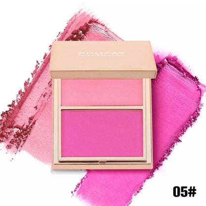 PHOFAY Double-Take Cream & Powder Blush Duo for natural contouring and highlighting