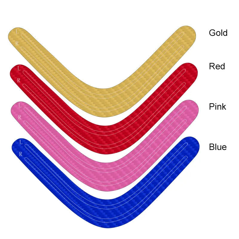 PS5 host light bar film sticker in carbon fibre design for PlayStation 5 console customisation. This PVC material decorative skin fits the console's light bar section, available in blue, pink, red, and gold colour options.
