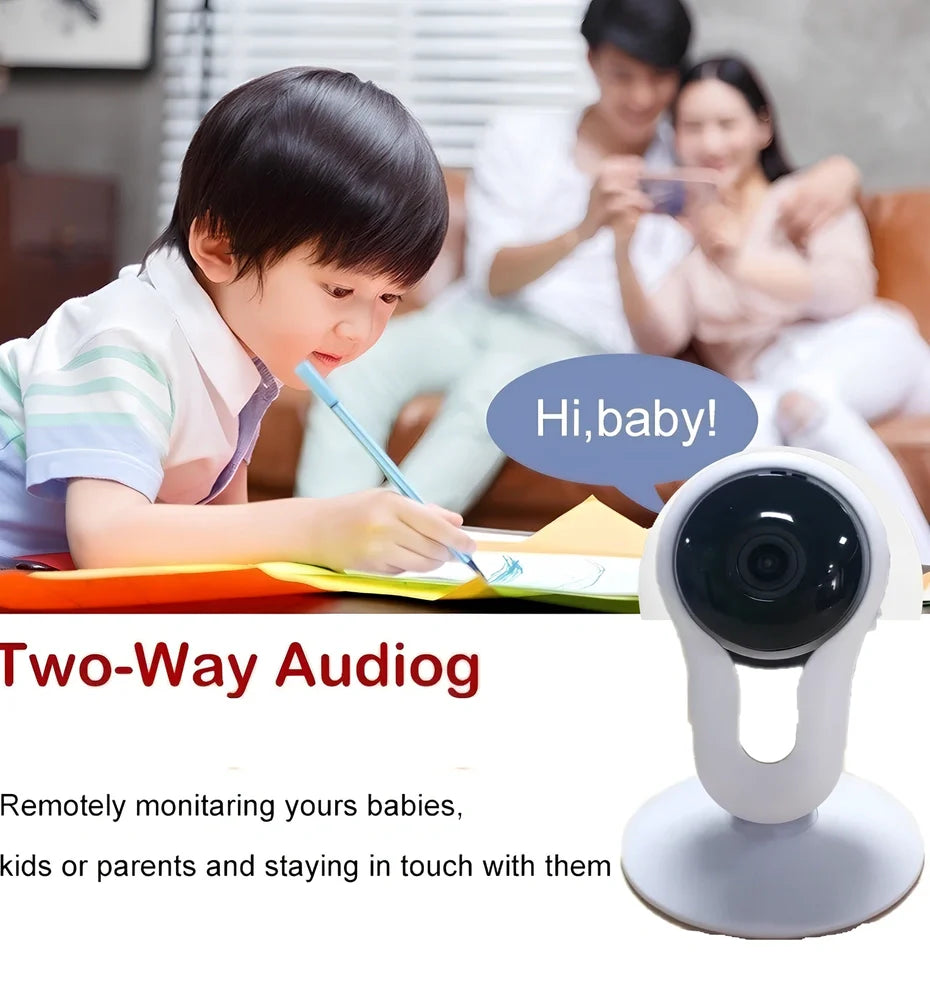 White HD 1080p smart home IP security camera with 3.6mm lens for indoor monitoring