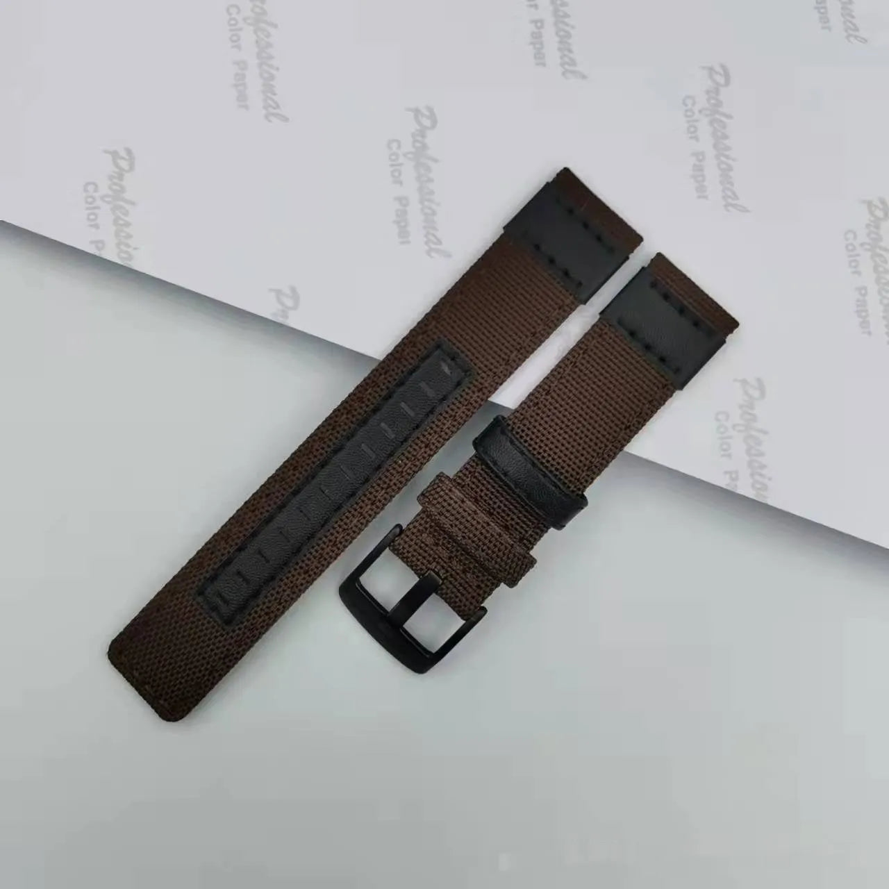 Canvas watch strap in Oxford cloth with size options from 20mm to 24mm width in six colour variations