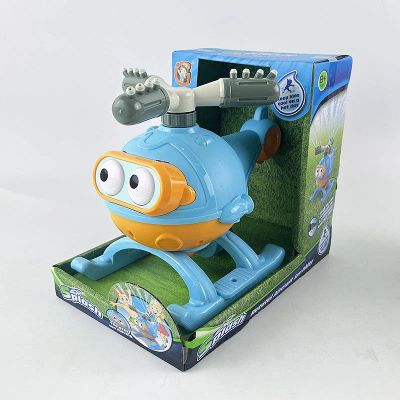 Colorful outdoor water sprinkler toy with cactus-shaped design for kids to enjoy in the backyard