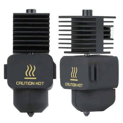 Hardened steel hot end nozzle assembly with black silicone sleeve for Bambu Lab A1 Mini 3D printer