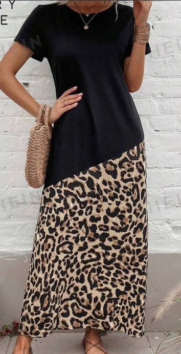 Hhomeenjoy Chic Leopard Print Knit Dress for Fabulous Style