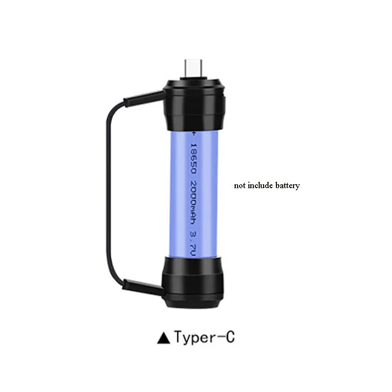 Mini keychain emergency charger for mobile phones with 18650 lithium battery compartment