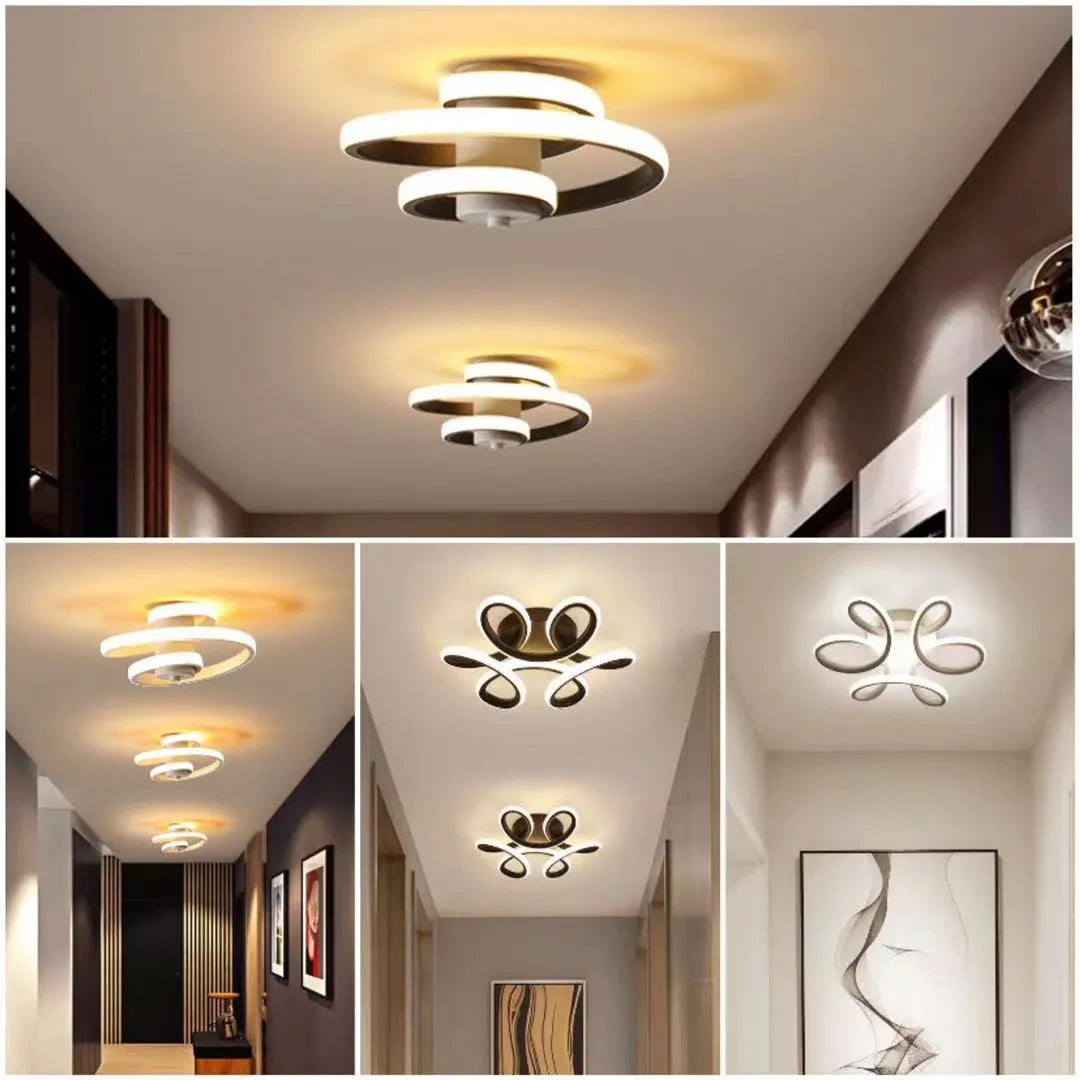 Modern silicone LED corridor light in butterfly and geometric shapes for entrance halls