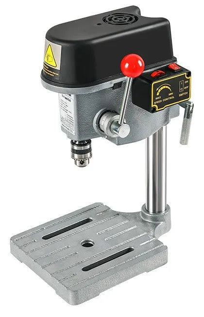 Mini bench drill milling machine with steel construction and chuck for drilling bits