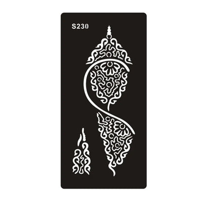 Geometric hollow design temporary tattoo sticker in Southeast Asian style on water transfer paper