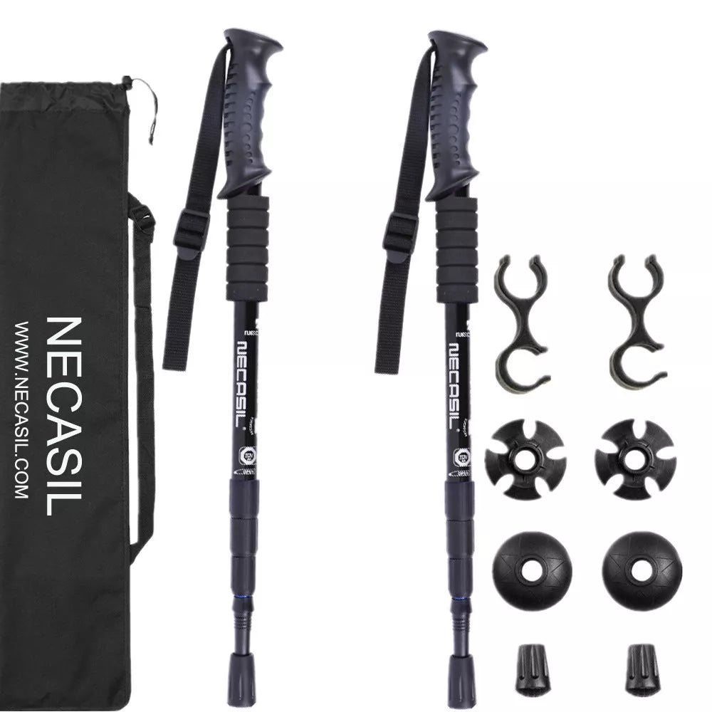 Newcastle Four-section Trekking Straight Trekking Poles in adjustable lengths for hiking