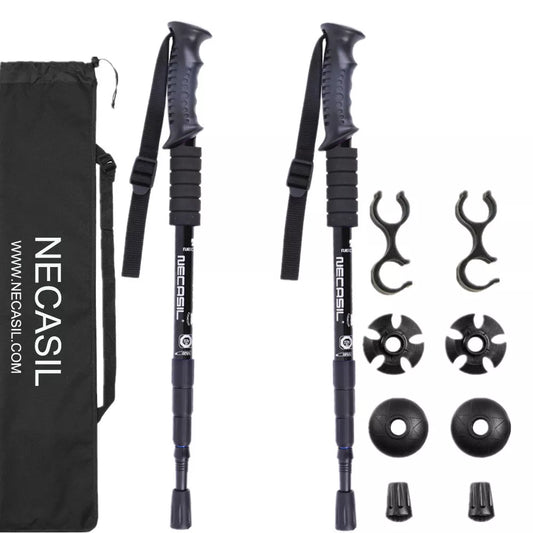 Newcastle Four-section Trekking Straight Trekking Poles in adjustable lengths for hiking