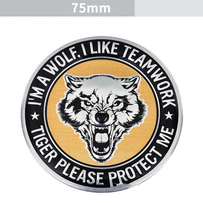 Aluminium car body badge sticker with lion design for vehicle exterior modification