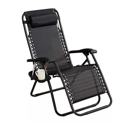 Modern black Nap Deck Chair Office with Teslin woven seat