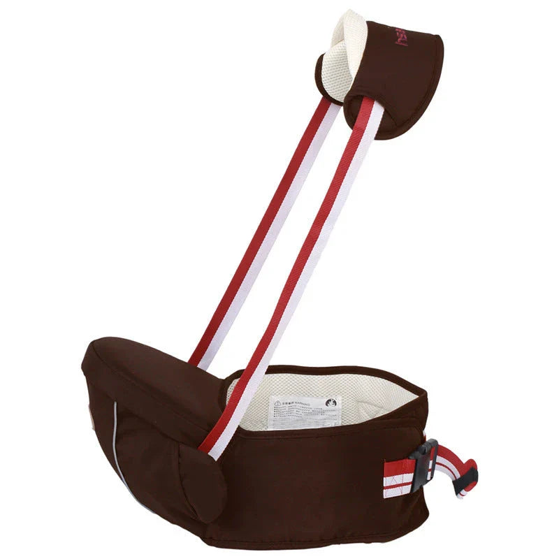 A comfortable 2-in-1 baby carrier with versatile carrying options, suitable for newborns to toddlers, featuring multiple color choices and a large storage compartment.