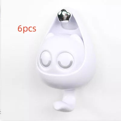 Interactive blink cat coat hook in six colors, perfect for home decor and organization