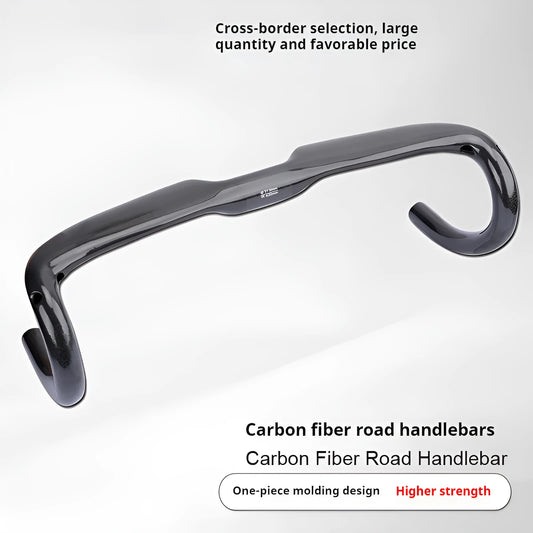 Carbon fibre road bike drop handlebar in black grey silver with width options 400mm 420mm 440mm