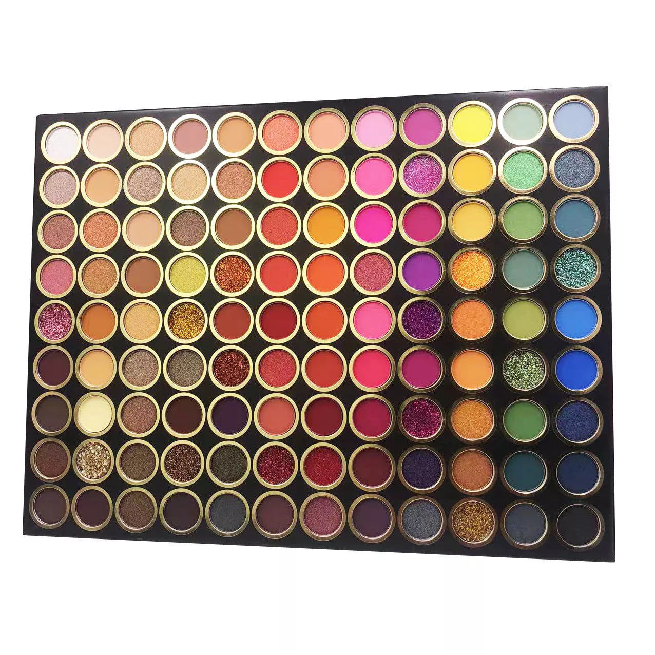 108-color waterproof eye shadow palette with pearlescent, matte, and shimmering shades