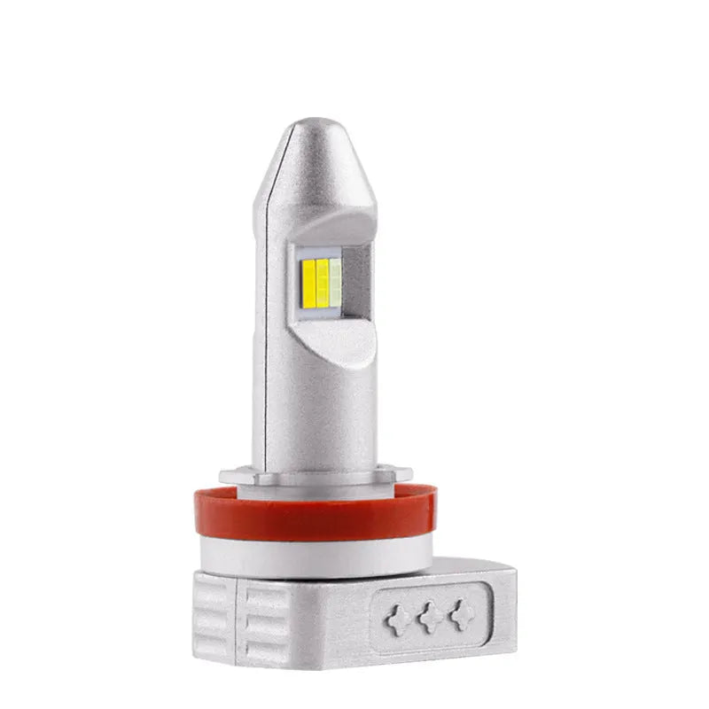 Aluminium LED fog lamp bulb with 6500K white light, compatible with H8 H9 H11 PSX24 PSX26 9005 9006 formats