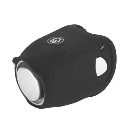 Electronic bicycle horn in six colour options showing compact plastic design for handlebar mounting