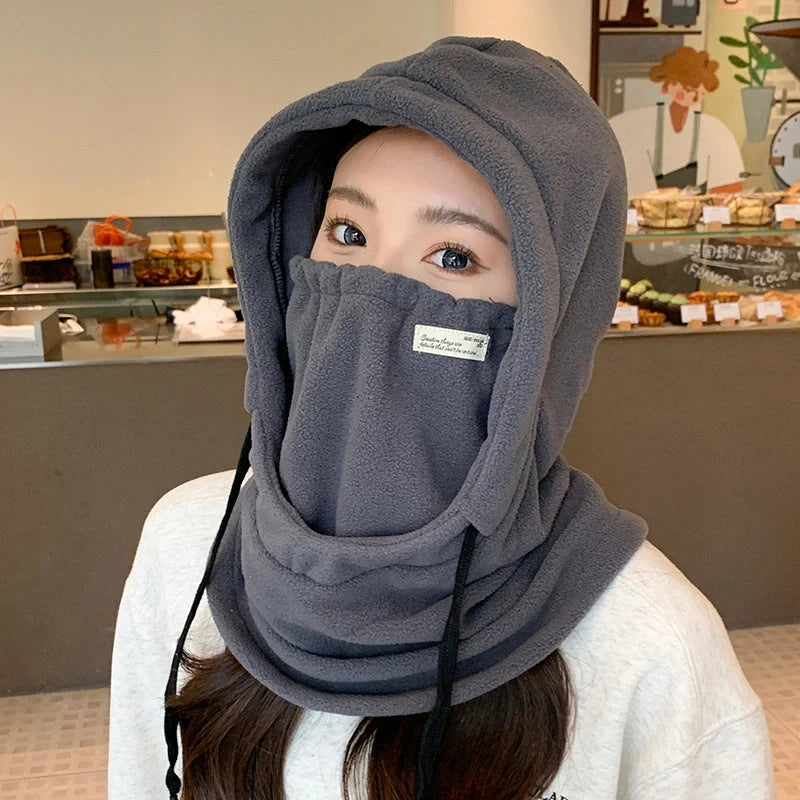 Winter Women's Windproof Cycling Hat in various colors, featuring rabbit fur lining for warmth.