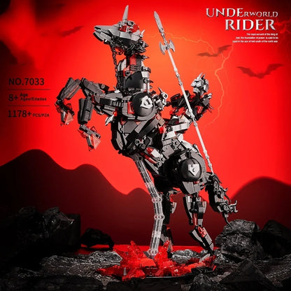 7033 Regional War Riding Horse building blocks set with swing action features for 7-14 year olds