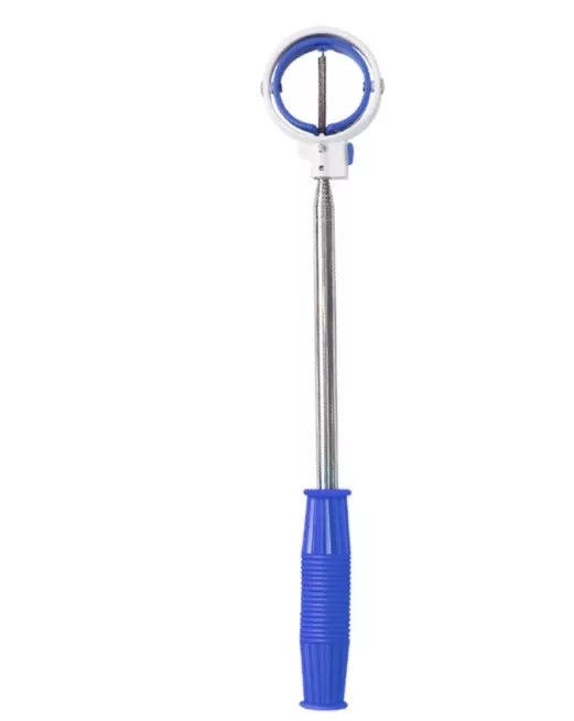 Stainless steel retractable golf ball picker with ABS handle in multiple colors