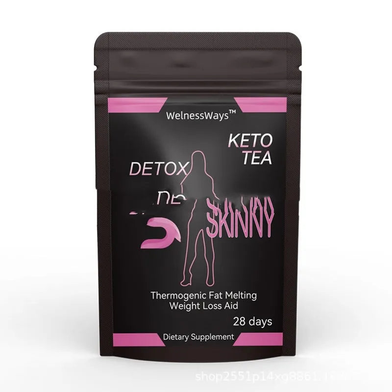 28 Day Slim Flat Tummy Tea variety pack for women's herbal detox and wellness programme