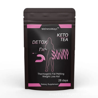 28 Day Slim Flat Tummy Tea variety pack for women's herbal detox and wellness programme