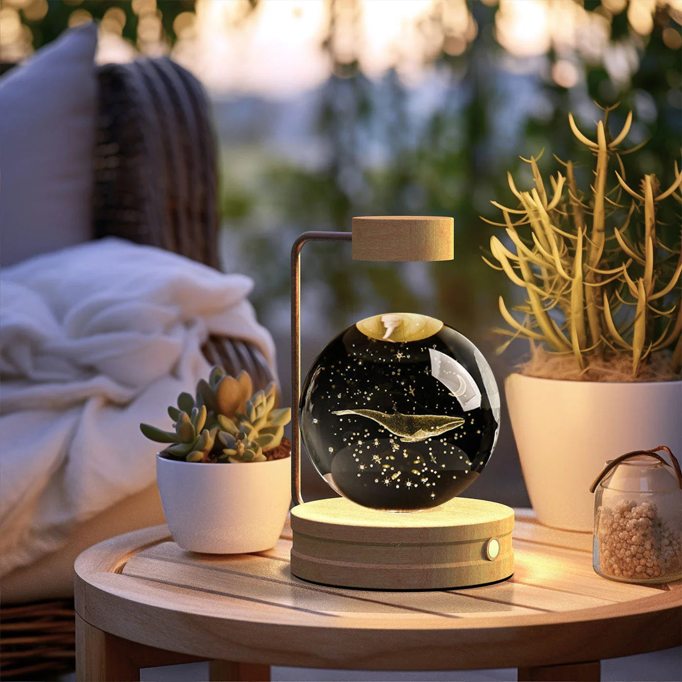 Captivating Crystal Ball Dinosaur Nightlight with Warm, Soothing Glow
