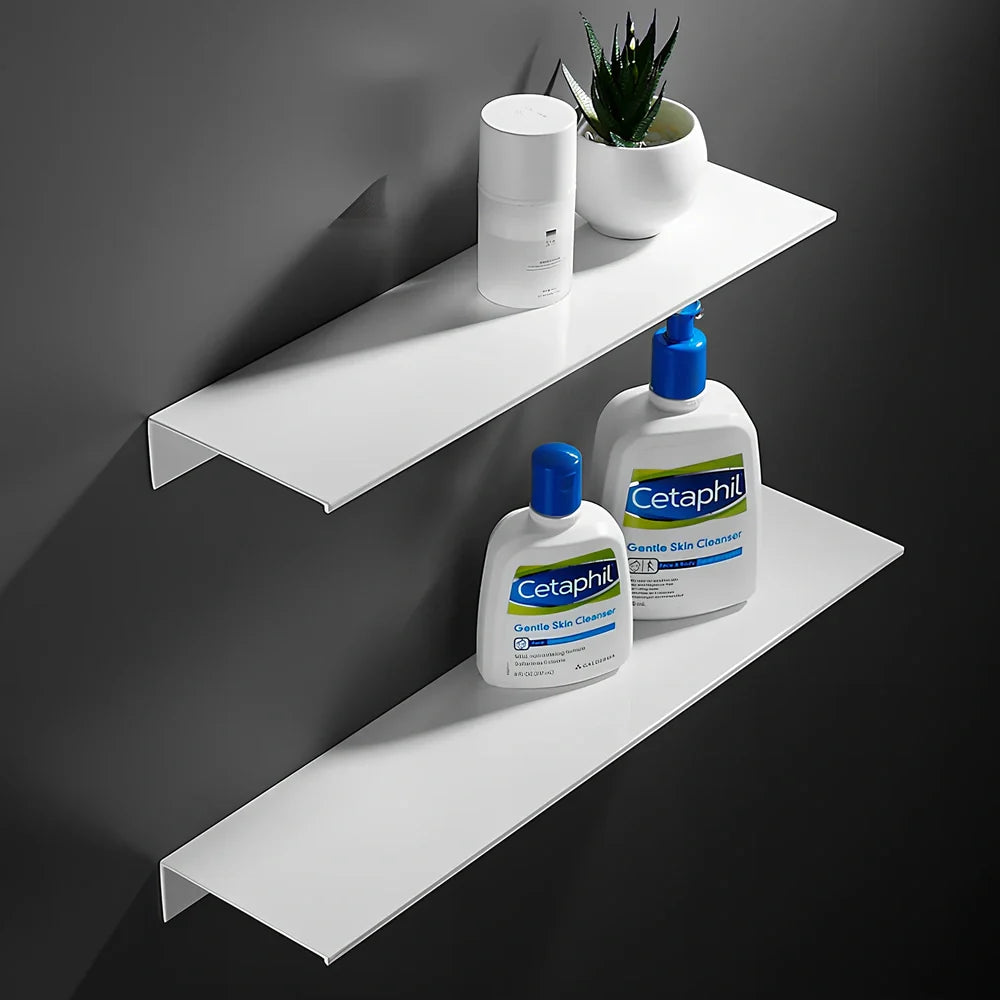 Space aluminium bathroom shelf with 50cm perforation-free wall-mounted tray storage in modern simple style