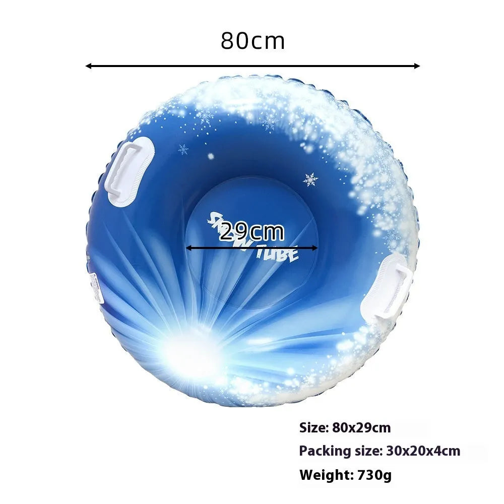 PVC winter ski ring with 2.5cm width in snow mountain, ice-snow blue, or flame red colours