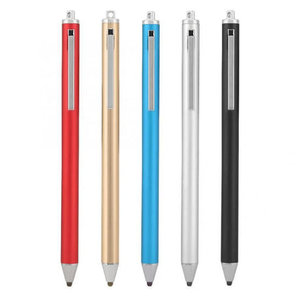 Metal stylus with fine tip for touch screen painting in seven colours including sky blue and gold