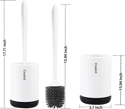 Non-stick Hair Soft Plastic Brush Head Toilet with ergonomic handle and TPR bristles for effective cleaning